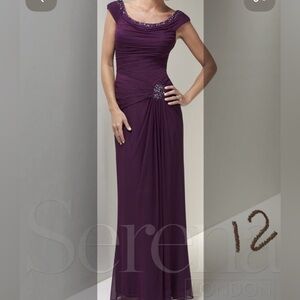 Elegant Cocoa Brown Evening Gown
